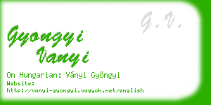 gyongyi vanyi business card