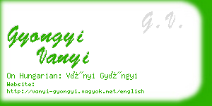 gyongyi vanyi business card